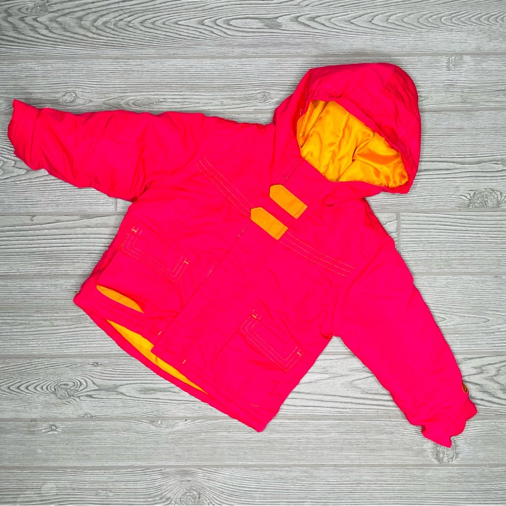 Slalom pink girls zip up jacket with hood coat 3t